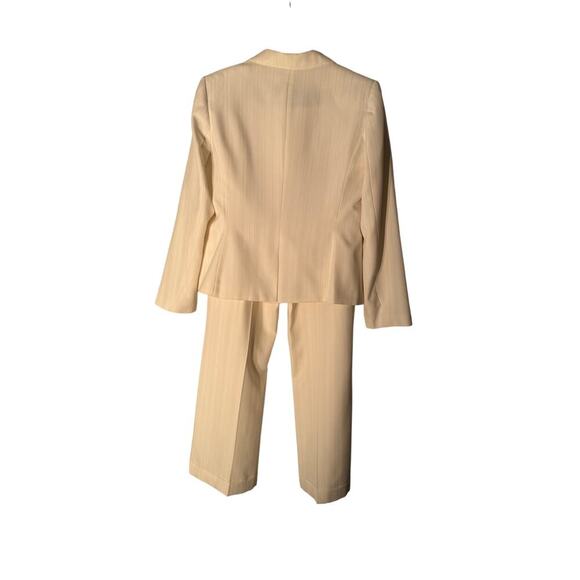 Y2K Cato 2pc Cream Pink Gray Striped Suit. Jacket and Pants Women's Size 14 - Picture 5 of 7